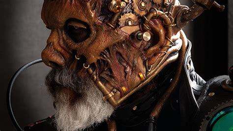 Steampunk Frankenstein's Monster is full of grotesque details