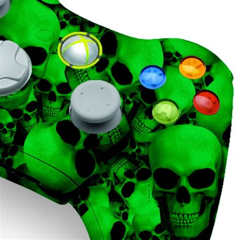 Xbox 360 Modded Controller Glow In The Dark Skull