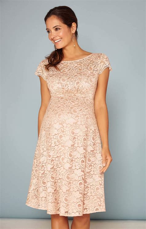David's bridal carries short & long lengths in sizes from petite to plus. Viola Maternity Lace Dress in Blush - Maternity Wedding ...