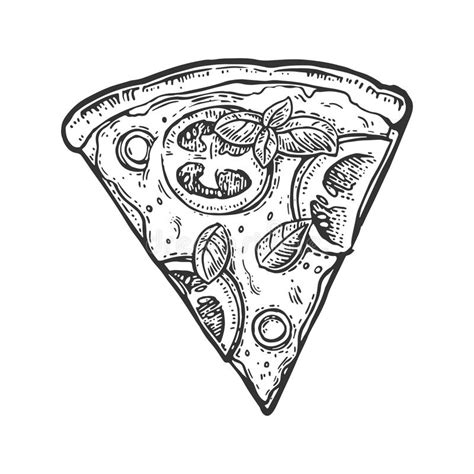 Pizza Margherita Illustration In Der Flachen Art Vektor Abbildung