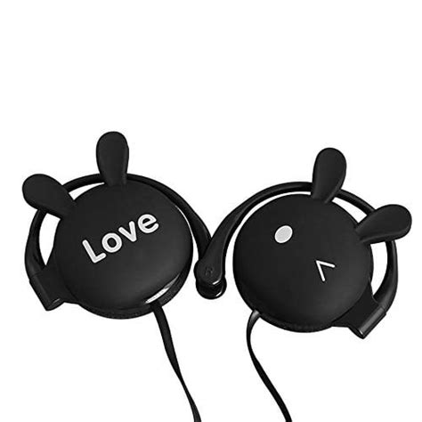 Cute Headphones With Mic Cartoon Earphones Animal Rabbit Earbuds 3