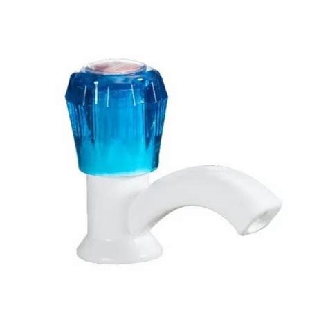 White And Blue Crystal Pvc Pillar Cock Tap For Bathroomkitchen At Rs