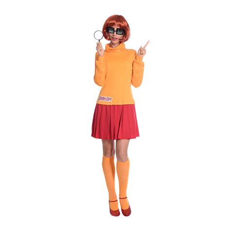 Adults Velma Dinkley Fancy Dress Costume Wig Scooby Doo Ladies Mystery Detective Ebay