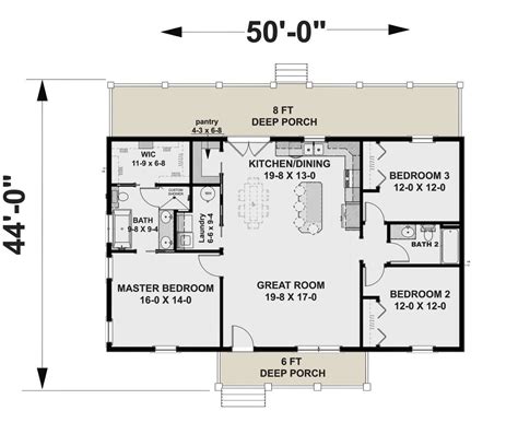 Modern Farmhouse Plan 1500 Square Feet 3 Bedrooms 2 Bathrooms
