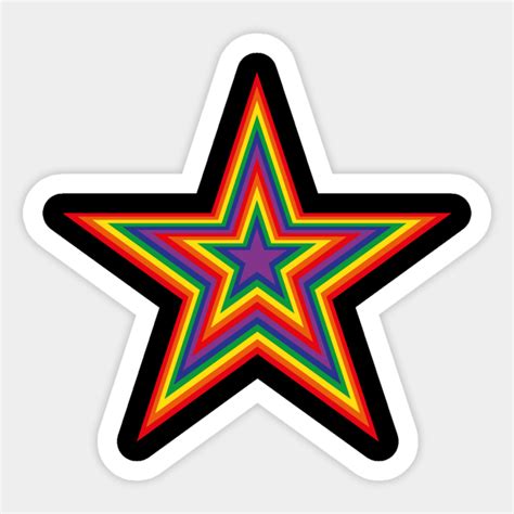 Rainbow Star Rainbow Star Sticker Teepublic