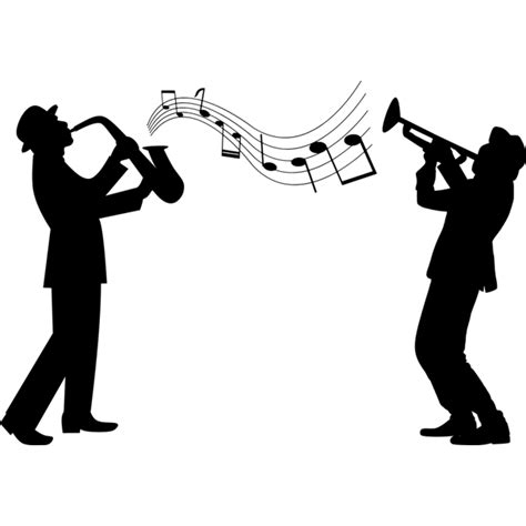 Jazz Silhouette Musician Trumpet - Vivid Imagery-20 Inch By 30 Inch Laminated Poster With Bright ...