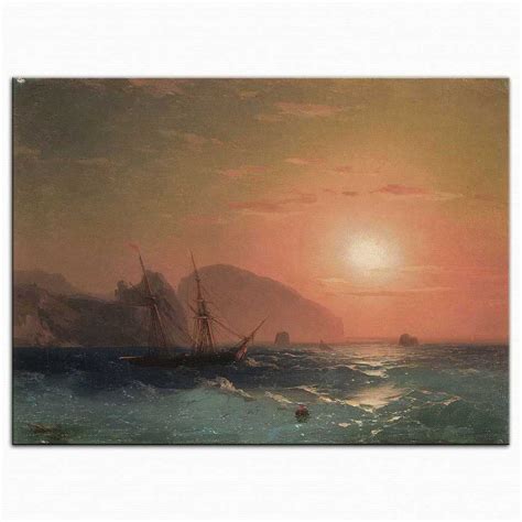 Ivan Aivazovsky Sunset At Sea Ayu Dag Crimea
