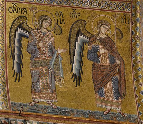 Byzantine Mosaics Of Angels From Sicily Hagia Sophia History