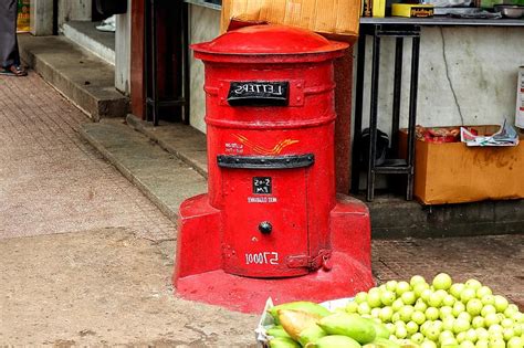 India Mailbox Post Indian Post Letters Letter Box Iron Red