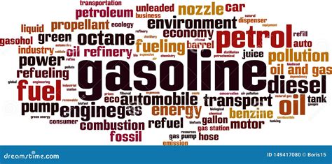 Gasoline Word Cloud Stock Vector Illustration Of Fuel 149417080