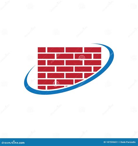 Brick Building Logo Design Vector Brickwork Simple Modern Logo