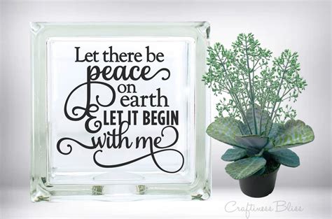 Diy Let There Be Peace On Earth Let It Begin With Me Diy Vinyl Etsy