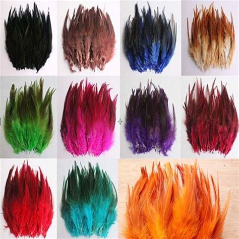 50100pcs High Beautiful Rooster Tail Feathers 4 6inches10 15cm Quality Natural Ebay
