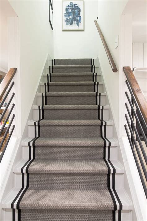 How To Paint Stairs And The Striped Staircase Makeover Deeplysouthernhome