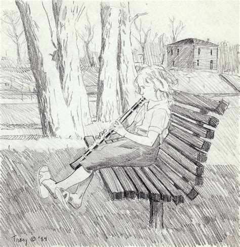 Girl With Clarinet Drawing By Robert Tracy Fine Art America
