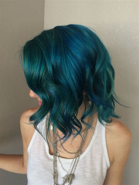 Blue Green Hair Is Stunning Jclaysalon Christyjclay Teal Hair Hair Styles Green Hair