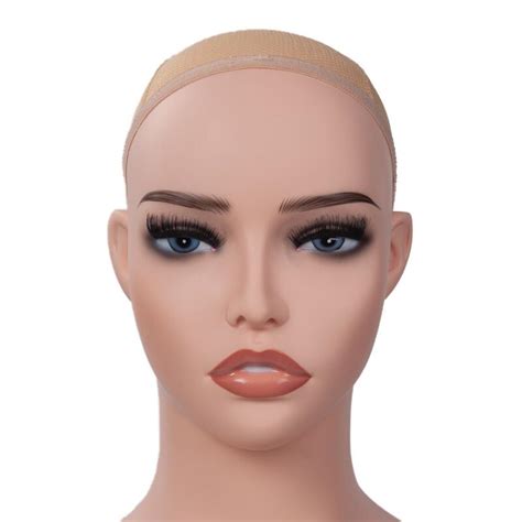Professional Pale Skin Full Lips Bust Female Mannequin Head