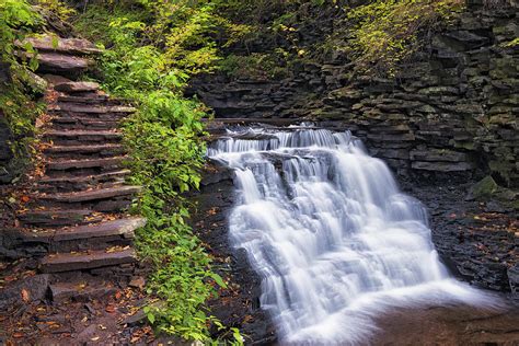 Delaware Falls In Pennsylvanias Ricketts Glen State Park Photograph