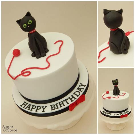 Little Black Cat Cake By Sugargourmande Lou Cakesdecor
