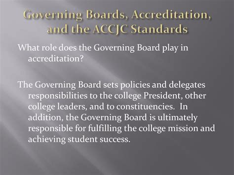 Ppt Governing Boards And Accreditation Powerpoint Presentation Free