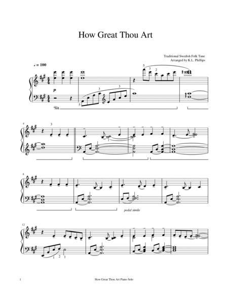 Preview How Great Thou Art Piano Solo S0813775 Sheet Music Plus