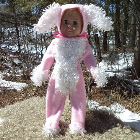 18 Pink Easter Rabbit Doll Costume Pink Fleece Doll Bunny Costume