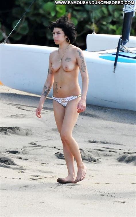 Amy Winehouse Celebrity Posing Hot Babe Celebrity Bikini Famous Posing Hot Cute Beach Topless Hot