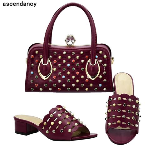 New Arrival Matching Shoes And Bag Set African Sets 2019 Women Italian African Party Pumps Shoes