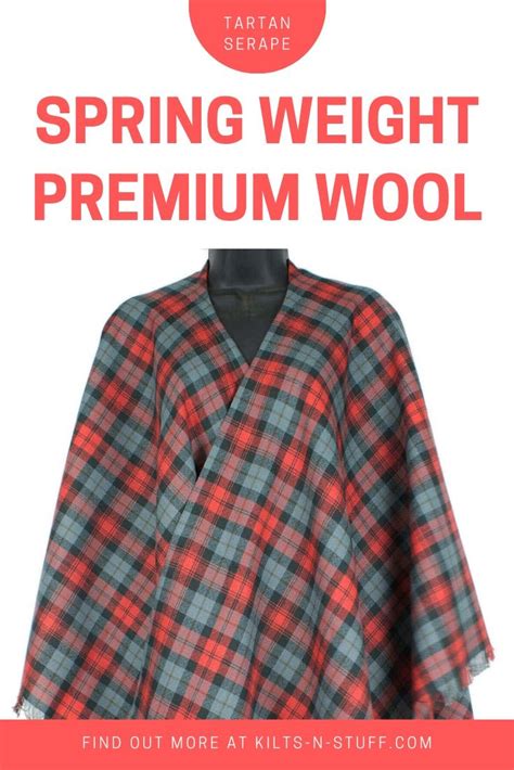 Celtic Croft Products Tartan Serape Spring Weight Premium Wool