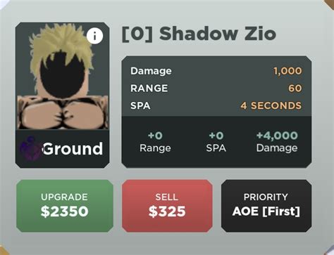 Shadow Zio Shadow Dio Roblox All Star Tower Defense Wiki Fandom