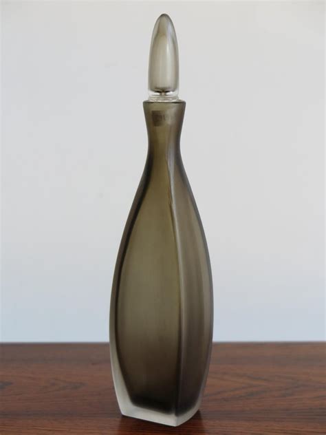 Paolo Venini For Venini Italy Glass Bottle Series “incisi” 1988 For Sale At 1stdibs