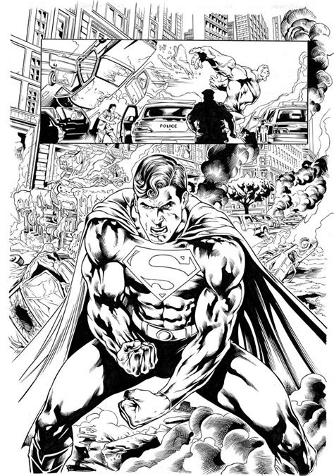 Superman Vs Hulk Page4 Inks By Adr Ben On Deviantart
