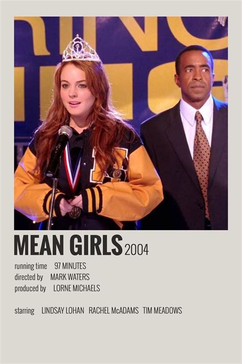Alternative Minimalist Movieshow Poster Mean Girls 4088 Movie