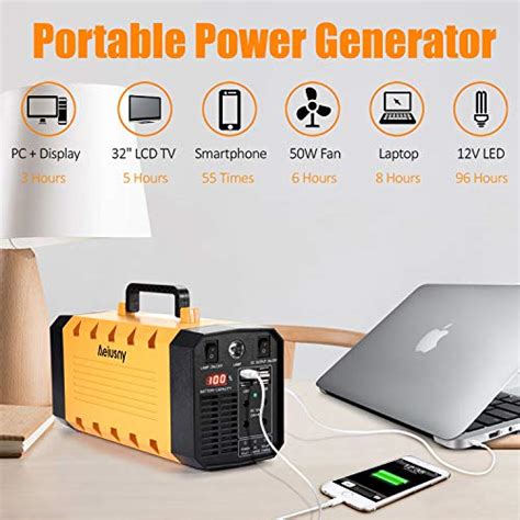 Aeiusny Generator Portable Power Ups 288wh 500w For Home Camping Cpap