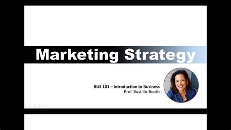 Bus 101 Intro To Business Marketing Strategy Overview Youtube