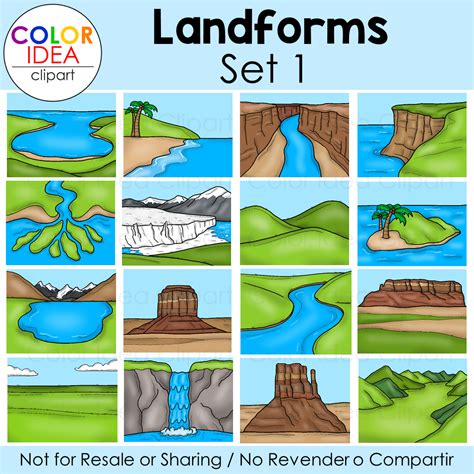 Landforms Clip Art Clip Art Geology Activities Landforms Images And