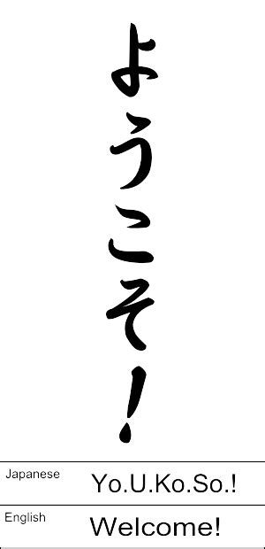 Japanese : Yo.U.Ko.So.! / English : Welcome! #Learn #Japanese | Japanese language, Learn ...