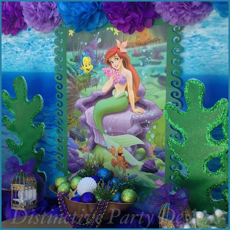Little Mermaid Inspired Backdrop Created And Styled For Dessert Buffet