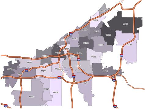 Cleveland Zip Code Map Gis Geography