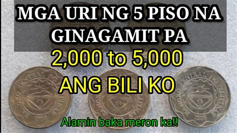 Limang Uri Ng Pinakamahal Na 5 Peso Sa Likod Ng Bsp Series Na Aking