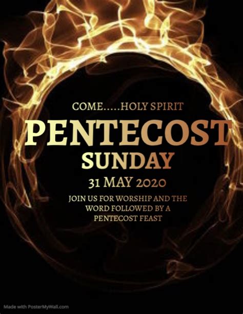 Copy Of Church Pentecost Sunday Event Flyer Template Postermywall