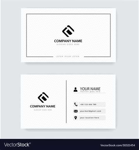 Simple Creative Business Card Design Royalty Free Vector