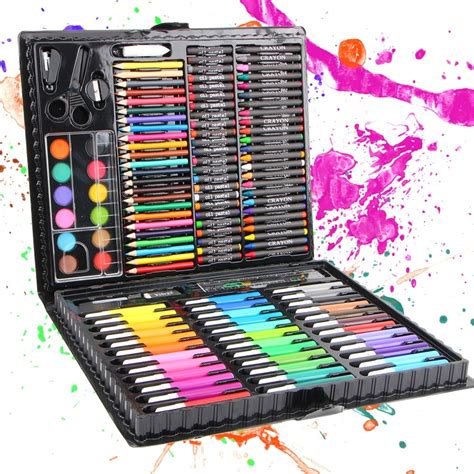 Canvas, brushes, paints, easels, craft materials, kids art & craft, craft projects and much more! 150pcs/set Markers Children Drawing Set Painting Art Water ...