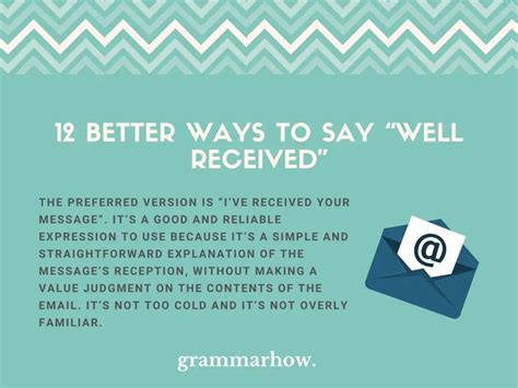 12 Better Ways To Say “well Received” Professional Email