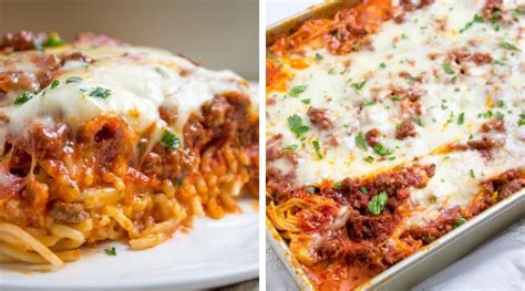 Transfer to a bowl and mix spaghetti sauce into ground beef. Baked Million Dollar Spaghetti - Dinner, then Dessert