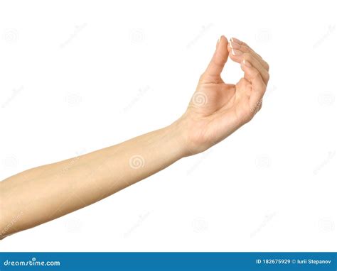 Giving Reaching Or Holding Hand Woman Hand Gesturing Isolated On