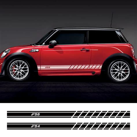 2pcs Car Door Side Skirt Stickers Decals For Mini Cooper F56 F54 F57