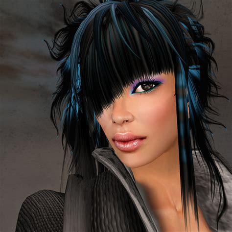 Black Hair With Navy Blue Highlights