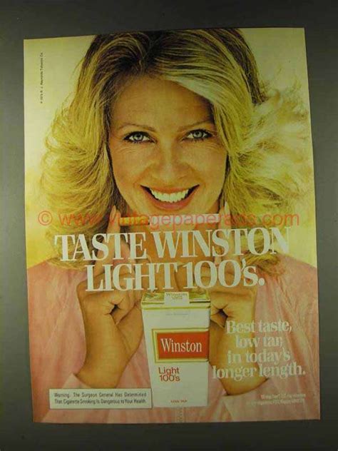 1979 Winston Light 100s Cigarettes Ad Taste