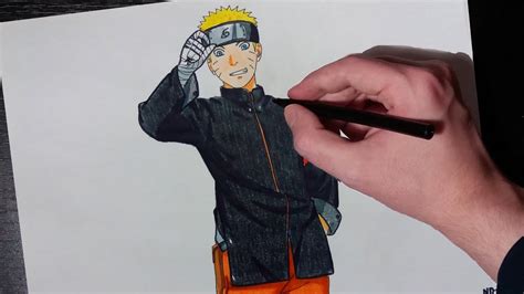 Speed Drawing Naruto Uzumaki The Last Youtube